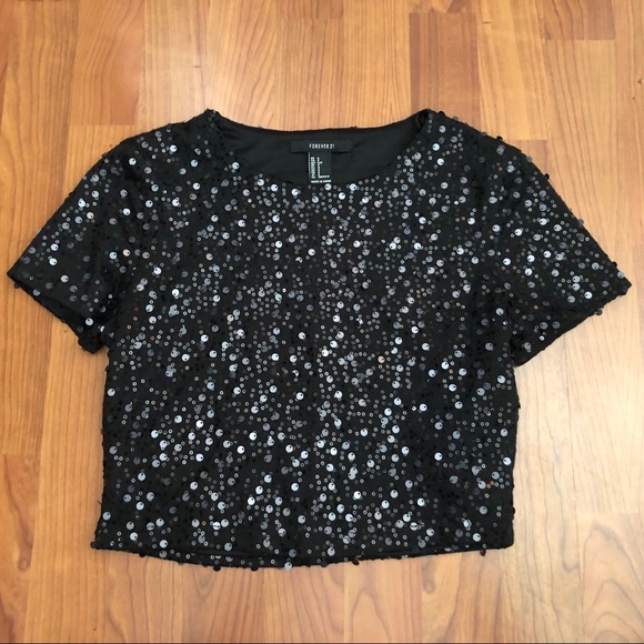 Sequin Crop Top - Picture 1 of 1